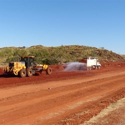 Roadworks just north of Ningaloo turn off