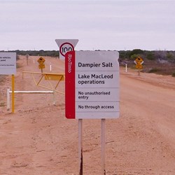 Haul road into Rio Tinto Dampier Salt