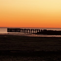 Sunset over the Gladstone Jetty
