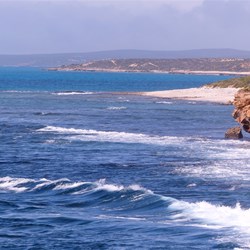 View from our cliff campsite
