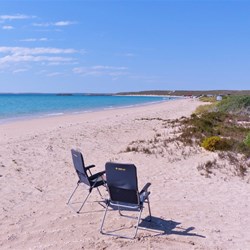 Now, at our beach campsite