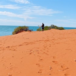 The orange sand at Cape Peron