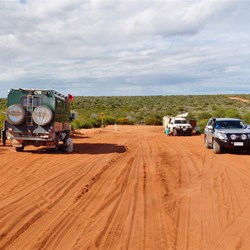 Inflating the tyres before hitting the sealed road