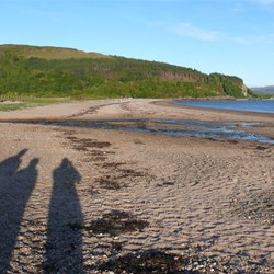 The beach close to our cottage near Oban