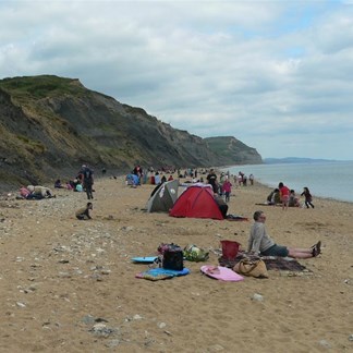 Charmouth beach.