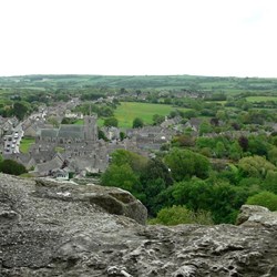 View from Corfe Castle window