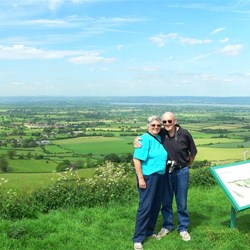 Wonderful views from Coaley Peak, Cotswald hills.
