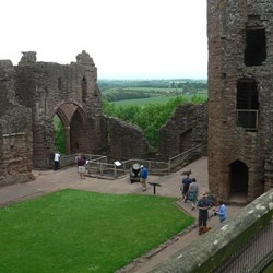 Goodrich Castle watches over the surrounding countryside.