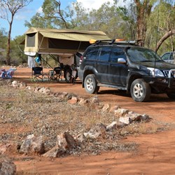 Our Adels Grove camp site - we wanted full sun