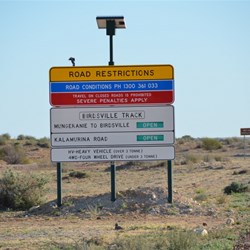The Birdsville Track north of Mungeranie was open and in very good condition