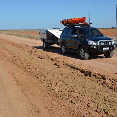 It had been very wet in the lower section of the Birdsville Track