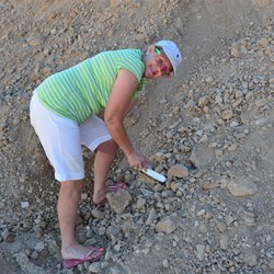 Fiona at Fossil Hunting Site 1