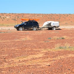 Our vehicle on the side of the Birdsville Track