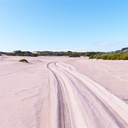 Sandy track to our campsite