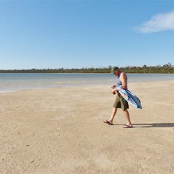 Off for a dip in Martin's Tank Lake