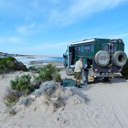 Overlooking the beach at Fowler's Bay Con Park