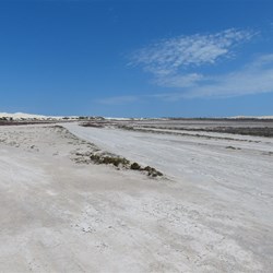 Across the claypan into the township of Fowler's Bay