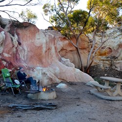 our campsite at the Breakaways