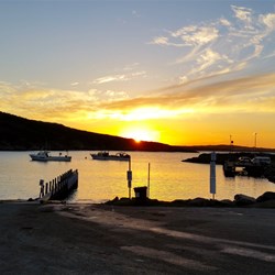 boat ramp at Bremer Bay at sunset