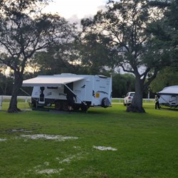the caravan park and our site at Bremer Bay