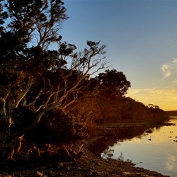 sunset on the estuary at Bremer Bay