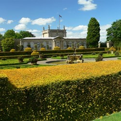 Part of vast Blenheim palace and some formal gardens.