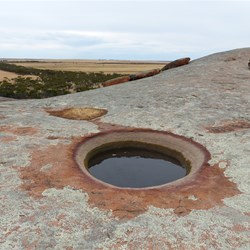 A gnamma hole on the rock surface