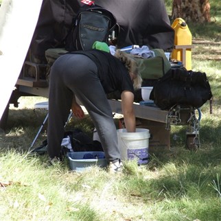 Scotties amazing Baileys powered bush washing machine!