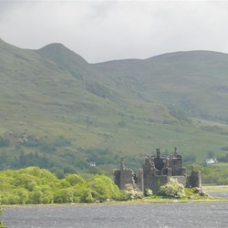 Kilchurn Castle in the highlands, beside Loch Awe.