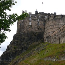 Edinburgh Castle on its lofty crag.