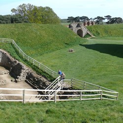 Defensive earthworks at Castle Rising
