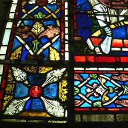 After cleaning the colours of the glass are startlingly intense