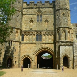 The grand Abbey Gatehouse is now the visitor entry.