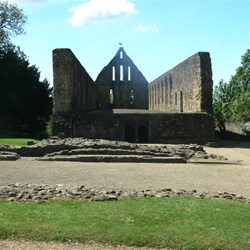 Some remains of the old building.