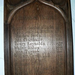 Look how far back the list of vicars goes