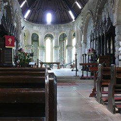 Carved wood is a feature.