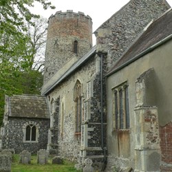 The little church of St. Peter and St. Paul on the Norfolk coast.