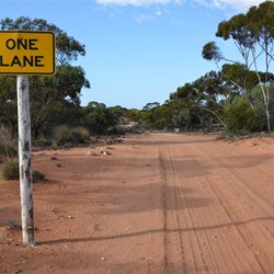 On a narrow section of the track north to Danggali