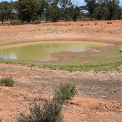 Another view of the dam with water