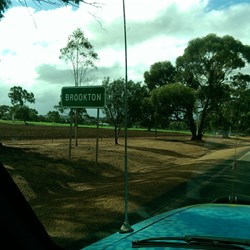 Rolling into Brookton.
