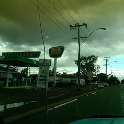 Kondinin arguably has the last Golden Fleece service station in Australia.