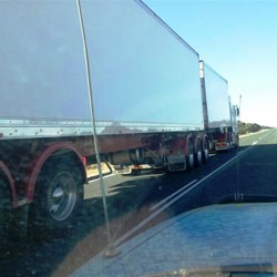 Not an unfamiliar sight on the Eyre Highway.