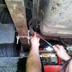 The offending fuel hose being replaced.