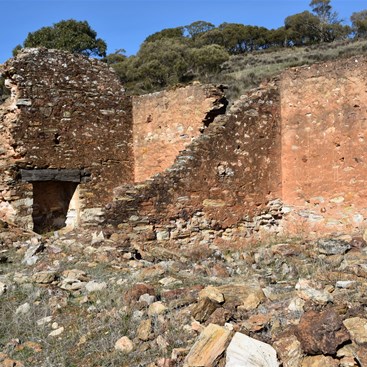 Old ruins of the former Office and Residence of Captain Dunstan.