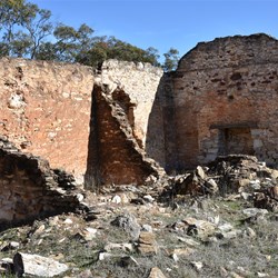 Old ruins of the former Office and Residence of Captain Dunstan.