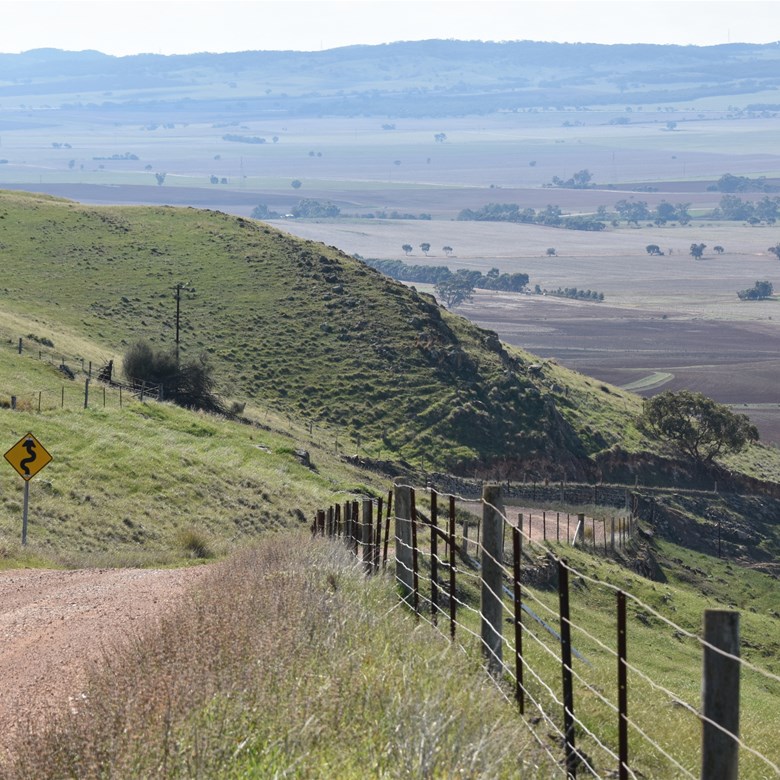 Looking down Hill Road from Inspiration Point