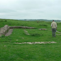 Rob standing in what is left of the little Roman temple.