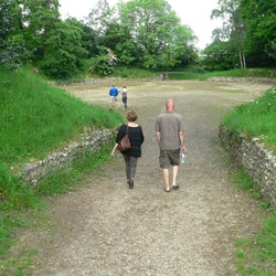 Entering the arena at Silchester
