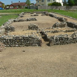 Flint was used to build the Caister Roman Fort