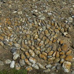 Roman road at Caister Fort. If only these stones could talk.